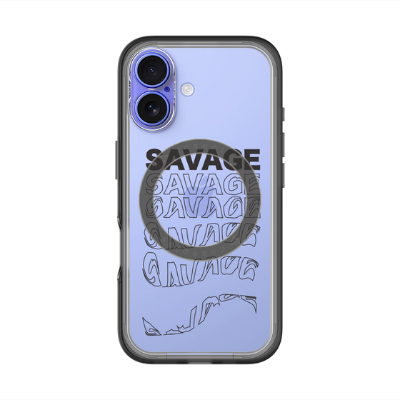スリムプロテクションプレミアムケース with MagSafe［ SAVAGE Black ］