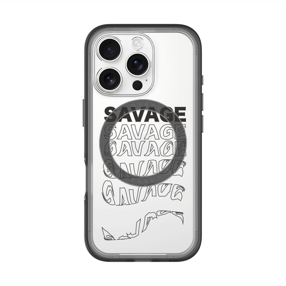 スリムプロテクションプレミアムケース with MagSafe［ SAVAGE Black ］