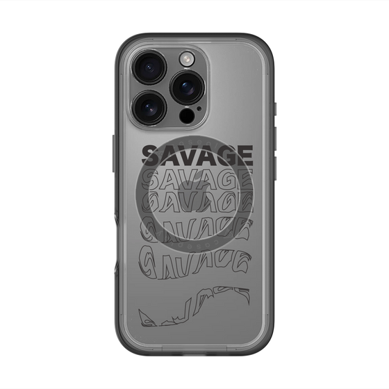 スリムプロテクションプレミアムケース with MagSafe［ SAVAGE Black ］