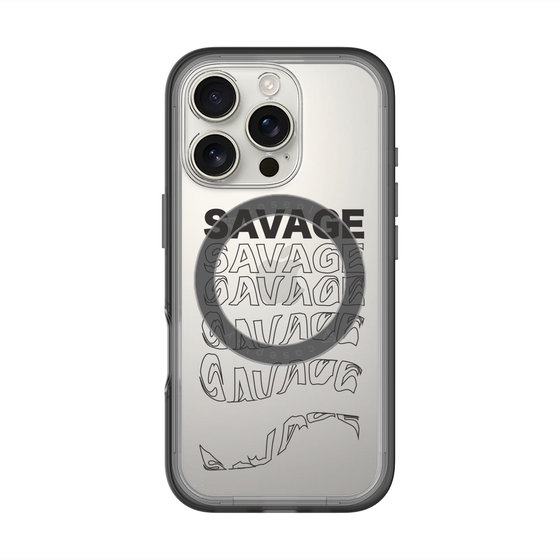 スリムプロテクションプレミアムケース with MagSafe［ SAVAGE Black ］