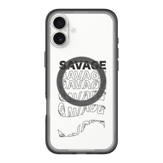 スリムプロテクションプレミアムケース with MagSafe［ SAVAGE Black ］