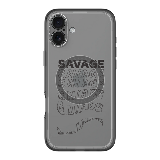 スリムプロテクションプレミアムケース with MagSafe［ SAVAGE Black ］