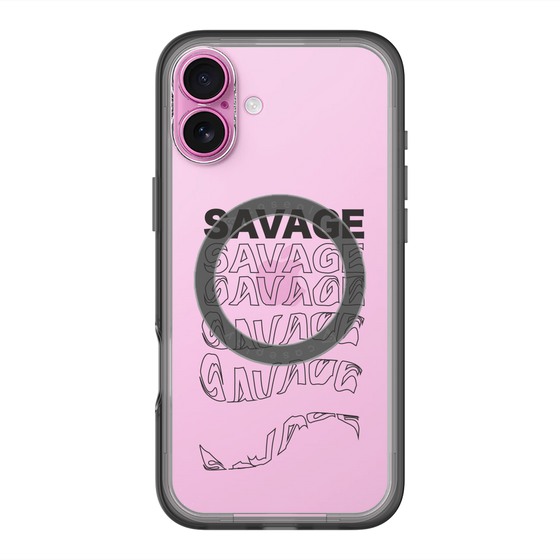 スリムプロテクションプレミアムケース with MagSafe［ SAVAGE Black ］