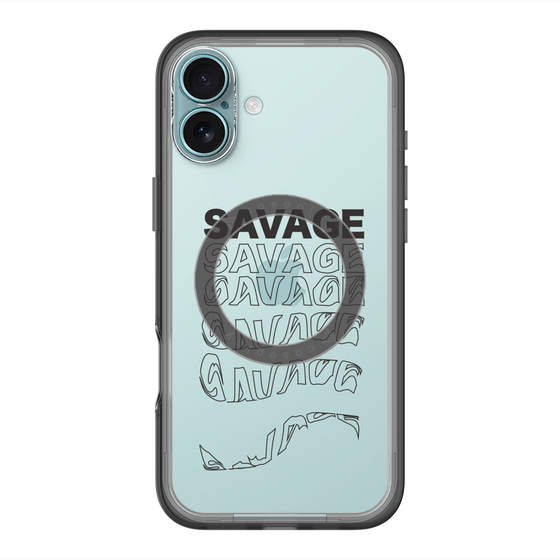 スリムプロテクションプレミアムケース with MagSafe［ SAVAGE Black ］