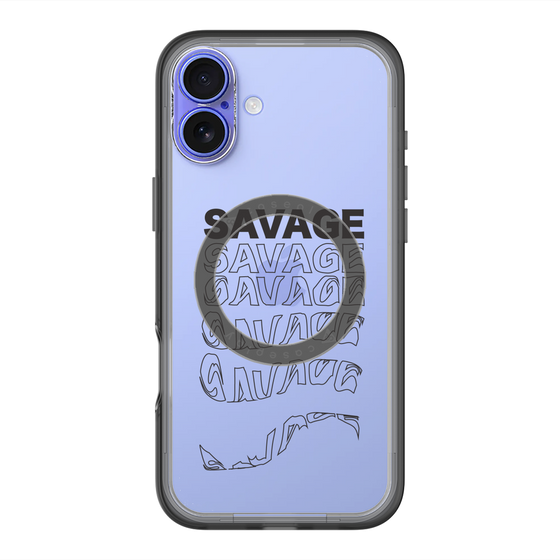 スリムプロテクションプレミアムケース with MagSafe［ SAVAGE Black ］
