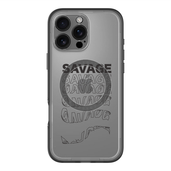 スリムプロテクションプレミアムケース with MagSafe［ SAVAGE Black ］
