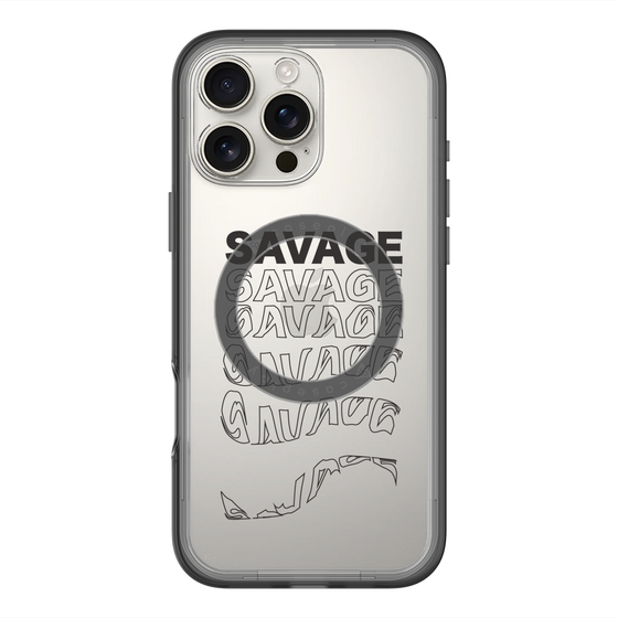 スリムプロテクションプレミアムケース with MagSafe［ SAVAGE Black ］