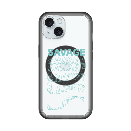 スリムプロテクションプレミアムケース with MagSafe［ SAVAGE Blue ］