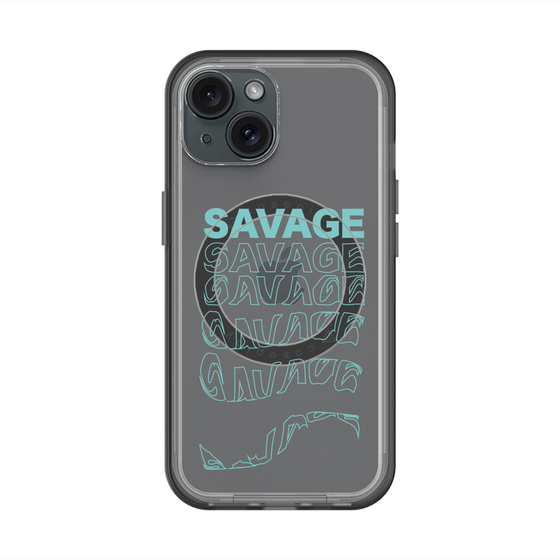 スリムプロテクションプレミアムケース with MagSafe［ SAVAGE Blue ］