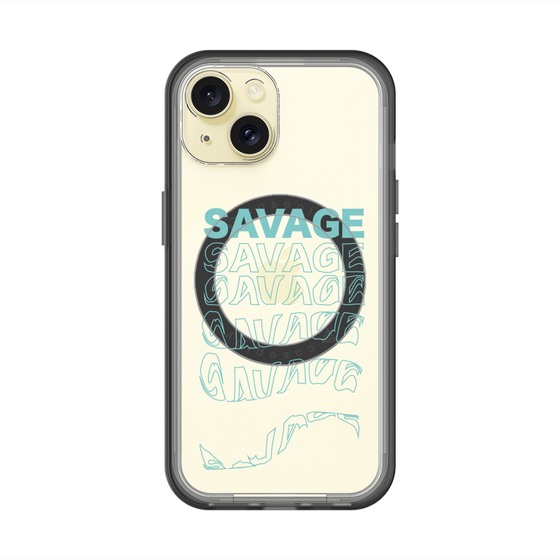 スリムプロテクションプレミアムケース with MagSafe［ SAVAGE Blue ］