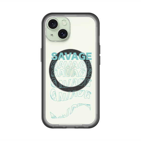 スリムプロテクションプレミアムケース with MagSafe［ SAVAGE Blue ］