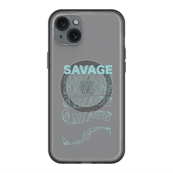 スリムプロテクションプレミアムケース with MagSafe［ SAVAGE Blue ］