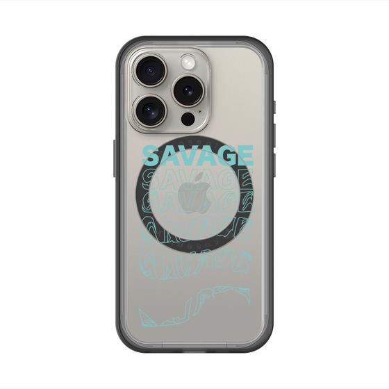 スリムプロテクションプレミアムケース with MagSafe［ SAVAGE Blue ］