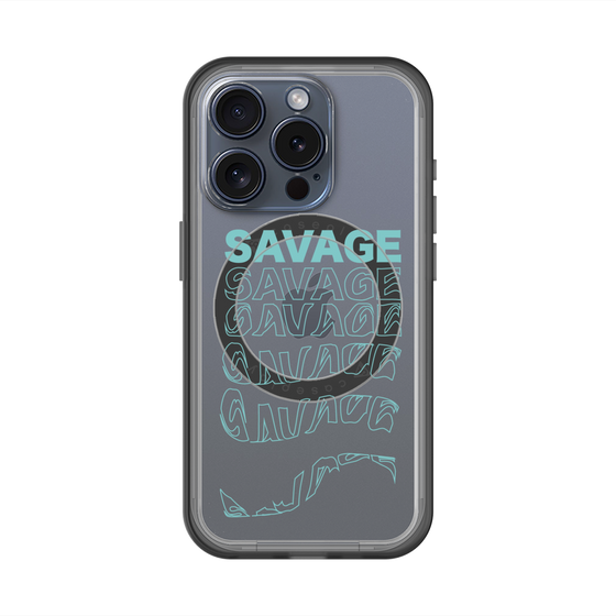 スリムプロテクションプレミアムケース with MagSafe［ SAVAGE Blue ］