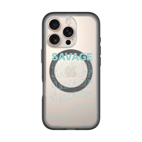 スリムプロテクションプレミアムケース with MagSafe［ SAVAGE Blue ］