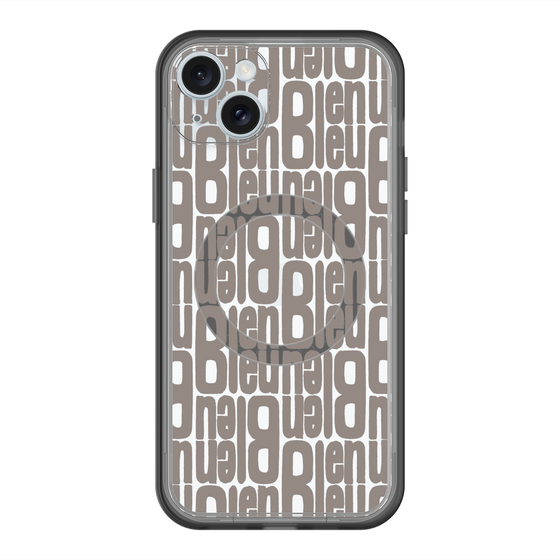スリムプロテクションプレミアムケース with MagSafe［ LANVIN en Bleu - Logo Pattern - Black ］