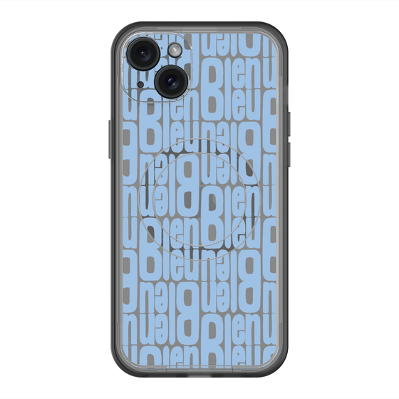 スリムプロテクションプレミアムケース with MagSafe［ LANVIN en Bleu - Logo Pattern - Blue ］