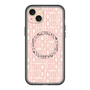 スリムプロテクションプレミアムケース with MagSafe［ LANVIN en Bleu - Logo Pattern - Pink ］