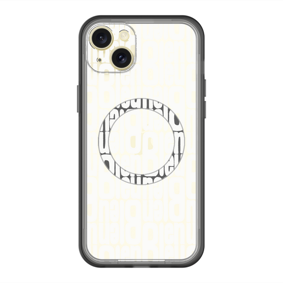 スリムプロテクションプレミアムケース with MagSafe［ LANVIN en Bleu - Logo Pattern - White ］