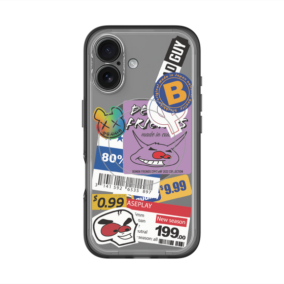 スリムプロテクションプレミアムケース with MagSafe［ Demon Friends Sticker .1 ］