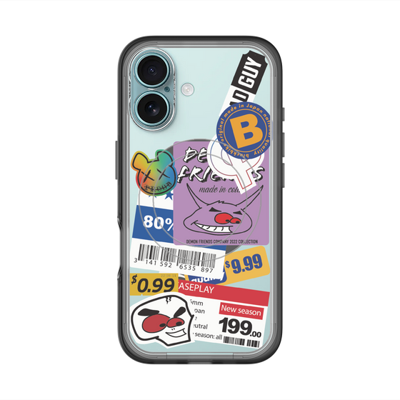 スリムプロテクションプレミアムケース with MagSafe［ Demon Friends Sticker .1 ］