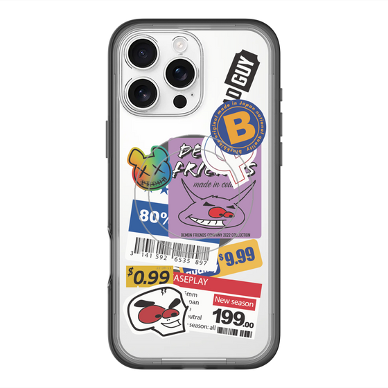 スリムプロテクションプレミアムケース with MagSafe［ Demon Friends Sticker .1 ］