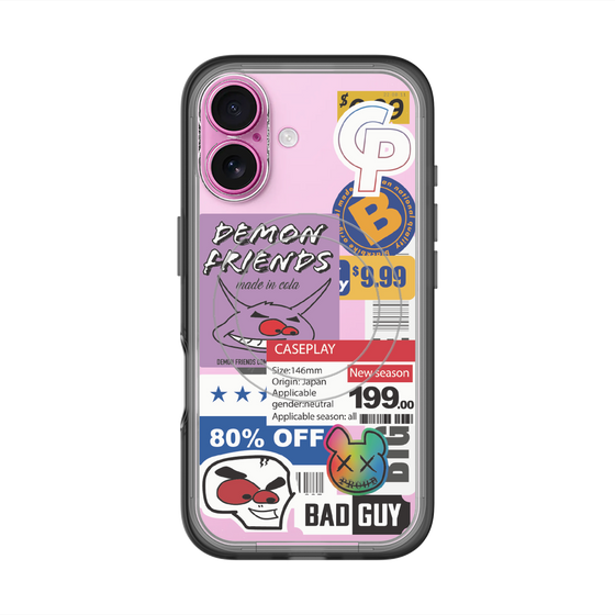 スリムプロテクションプレミアムケース with MagSafe［ Demon Friends Sticker .3 ］