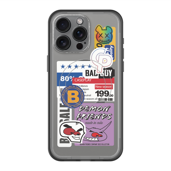 スリムプロテクションプレミアムケース with MagSafe［ Demon Friends Sticker .5 ］