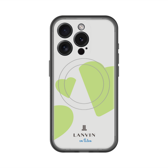 スリムプロテクションプレミアムケース with MagSafe［ LANVIN en Bleu Hearts Green - ランバン ハート グリーン ］