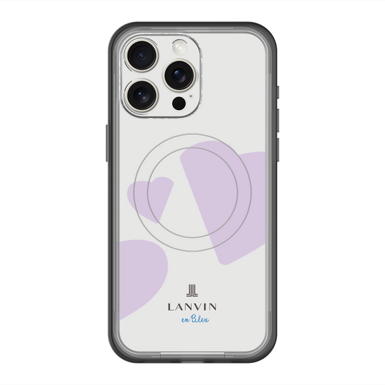 スリムプロテクションプレミアムケース with MagSafe［ LANVIN en Bleu Hearts Purple - ランバン ハート パープル ］
