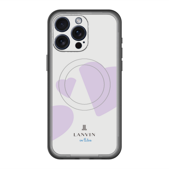スリムプロテクションプレミアムケース with MagSafe［ LANVIN en Bleu Hearts Purple - ランバン ハート パープル ］