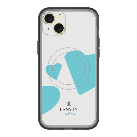 スリムプロテクションプレミアムケース with MagSafe［ LANVIN en Bleu Hearts Blue - ランバン ハート ブルー ］