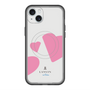 スリムプロテクションプレミアムケース with MagSafe［ LANVIN en Bleu Hearts Pink - ランバン ハート ピンク ］