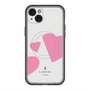 スリムプロテクションプレミアムケース with MagSafe［ LANVIN en Bleu Hearts Pink - ランバン ハート ピンク ］