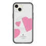 スリムプロテクションプレミアムケース with MagSafe［ LANVIN en Bleu Hearts Pink - ランバン ハート ピンク ］