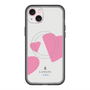 スリムプロテクションプレミアムケース with MagSafe［ LANVIN en Bleu Hearts Pink - ランバン ハート ピンク ］