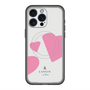 スリムプロテクションプレミアムケース with MagSafe［ LANVIN en Bleu Hearts Pink - ランバン ハート ピンク ］