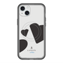 スリムプロテクションプレミアムケース with MagSafe［ LANVIN en Bleu Hearts Black - ランバン ハート ブラック ］