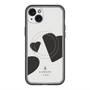 スリムプロテクションプレミアムケース with MagSafe［ LANVIN en Bleu Hearts Black - ランバン ハート ブラック ］