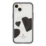スリムプロテクションプレミアムケース with MagSafe［ LANVIN en Bleu Hearts Black - ランバン ハート ブラック ］