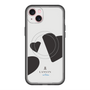 スリムプロテクションプレミアムケース with MagSafe［ LANVIN en Bleu Hearts Black - ランバン ハート ブラック ］