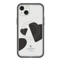 スリムプロテクションプレミアムケース with MagSafe［ LANVIN en Bleu Hearts Black - ランバン ハート ブラック ］