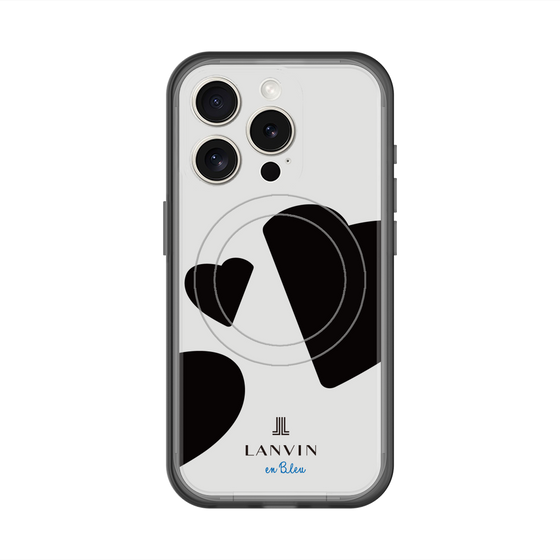 スリムプロテクションプレミアムケース with MagSafe［ LANVIN en Bleu Hearts Black - ランバン ハート ブラック ］