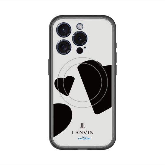 スリムプロテクションプレミアムケース with MagSafe［ LANVIN en Bleu Hearts Black - ランバン ハート ブラック ］