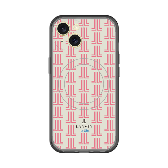 スリムプロテクションプレミアムケース with MagSafe［ LANVIN en Bleu Monogram Red - ランバン レッドモノグラム ］
