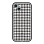 スリムプロテクションプレミアムケース with MagSafe［ Houndstooth Pattern Black with LANVIN en Bleu logo- ランバン 千鳥格子柄 ブラック ］