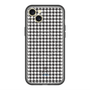 スリムプロテクションプレミアムケース with MagSafe［ Houndstooth Pattern Black with LANVIN en Bleu logo- ランバン 千鳥格子柄 ブラック ］