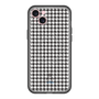 スリムプロテクションプレミアムケース with MagSafe［ Houndstooth Pattern Black with LANVIN en Bleu logo- ランバン 千鳥格子柄 ブラック ］