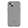 スリムプロテクションプレミアムケース with MagSafe［ Houndstooth Pattern Black with LANVIN en Bleu logo- ランバン 千鳥格子柄 ブラック ］
