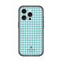 スリムプロテクションプレミアムケース with MagSafe［ Houndstooth Pattern Blue with LANVIN en Bleu logo- ランバン 千鳥格子柄 ブルー ］